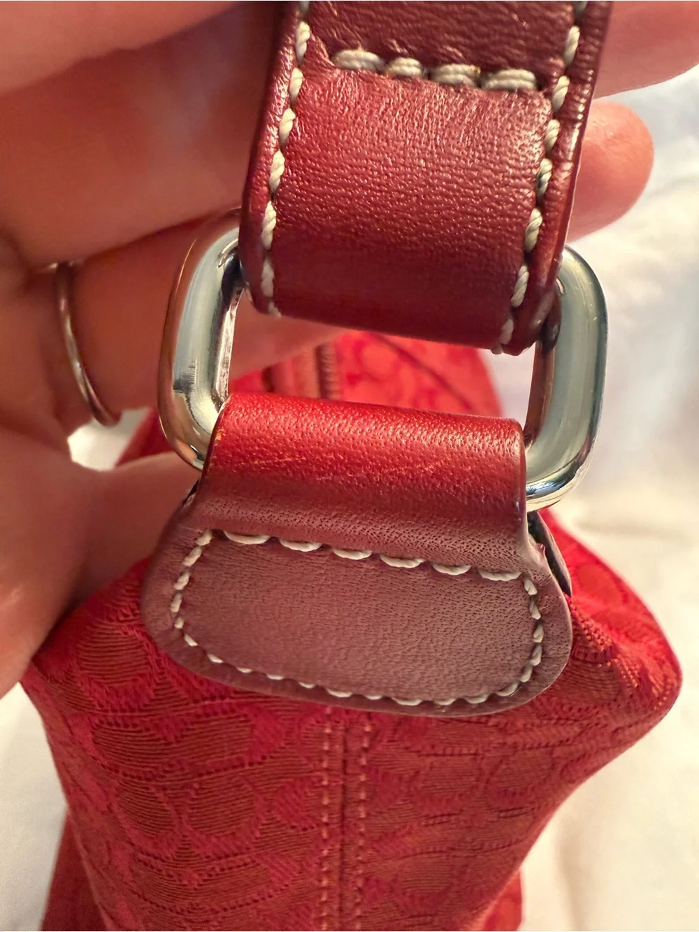 COACH Cherry Red Signature Soho Hobo Bag - Excellent Condition Y2K Vintage